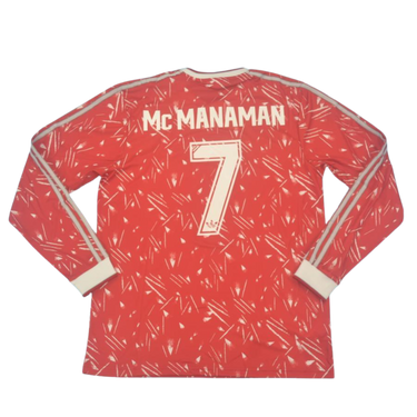 Camisa Liverpool Manga Longa 89/91 - Versão Retrô "Mc Manaman" Nº 7