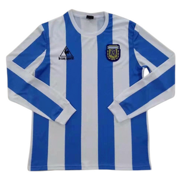 Camisa Argentina Manga Longa Home 1986 - Versão Retrô