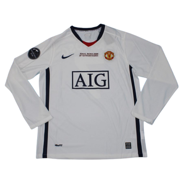 Camisa Manchester United Manga Longa Final Roma 2009 - Versão Retrô "Barroso" Nº 7