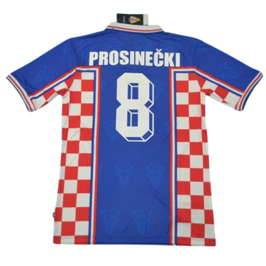 Camisa Retrô Croacia Away Copa do Mundo Versão 1998 "Prosinečki" N°8