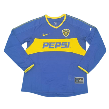 Camisa Boca Juniors Manga Longa Home 03/04 - Versão Retrô