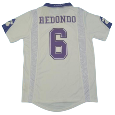 Camisa Real Madrid Home 97/98 - Versão Retrô "Redondo" Nº 6