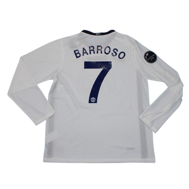 Camisa Manchester United Manga Longa Final Roma 2009 - Versão Retrô "Barroso" Nº 7