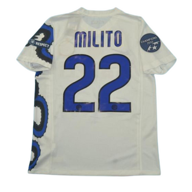 Camisa Retrô Inter de Milão Away  UCL Versão 10/11 "Milito" N°.22