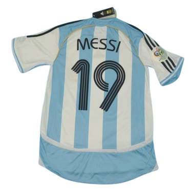 Camisa Retrô Argentina Home Copa do Mundo Versão 2006 "Messi" N°.19