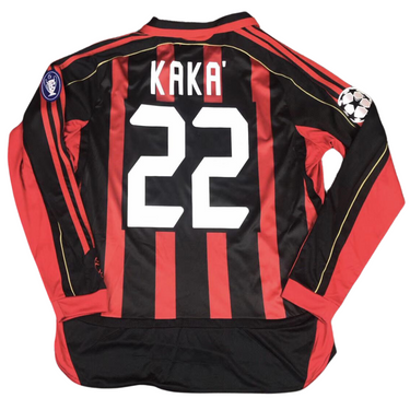 Camisa Milan Manga Longa 06/07 - Versão Retrô "Kaka" Nº 22