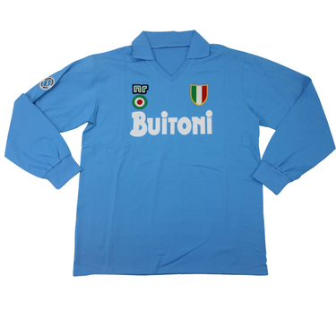 Camisa Napoli Manga Longa Home 87/88 - Versão Retrô