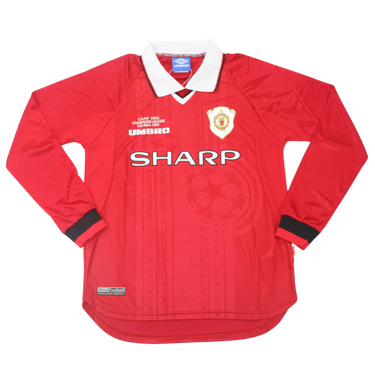 Camisa Manchester United Manga Longa Home 1999 - Versão Retrô