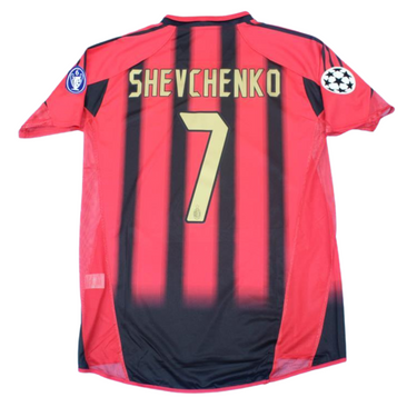 Camisa Retrô Milan Home UCL Versão 04/05 "Shevchenko" N°.7
