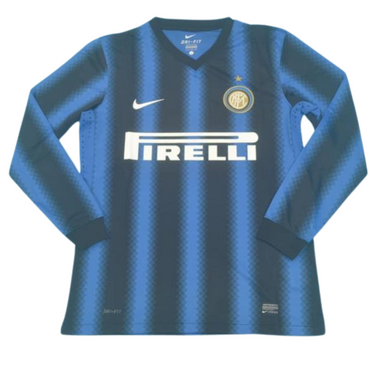 Camisa Inter de Milão Manga Longa Home 10/11 - Versão Retrô