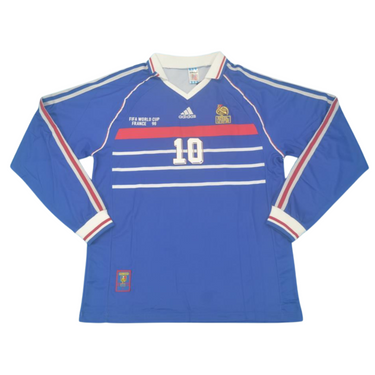Camisa França Manga Longa 1998 - Versão Retrô "Zidane" Nº 10