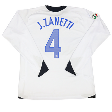 Camisa Inter de Milão Manga Longa 05/06 - Versão Retrô "Zanetti" Nº 4