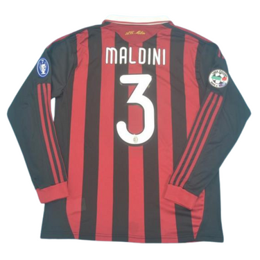 Camisa Milan Manga Longa 09/10 - Versão Retrô "Maldini" Nº 3