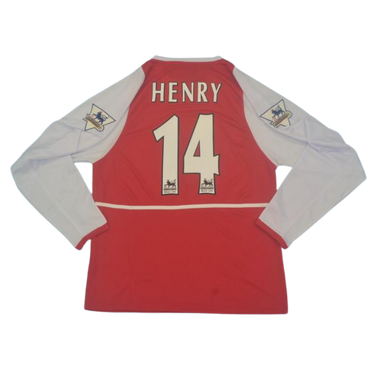 Camisa Arsenal Manga Longa 02/04 - Versão Retrô "Henry" Nº 14