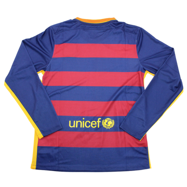 Camisa Barcelona Manga Longa Home 15/16 - Versão Retrô