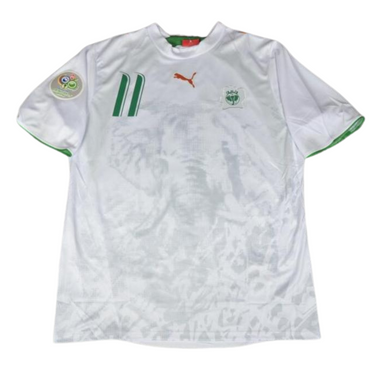 Camisa Retrô Costa do Marfim Away Copa do Mundo Versão 2006 "Drogba" N°11