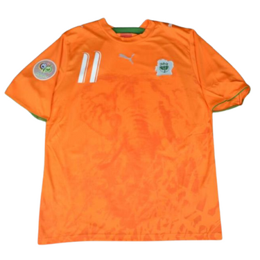 Camisa Retrô Costa do Marfim Home Copa do Mundo Versão 2006 "Drogba" N°11