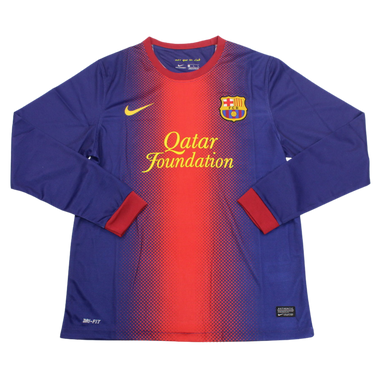Camisa Barcelona Manga Longa Home 12/13 - Versão Retrô