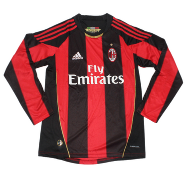 Camisa Milan Manga Longa Home 10/11 - Versão Retrô