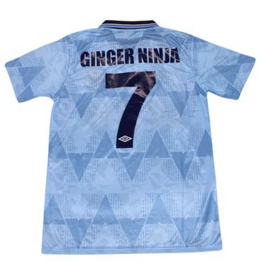 Camisa Manchester City Home 88/90 - Versão Retrô "Ginger Ninja" Nº 7