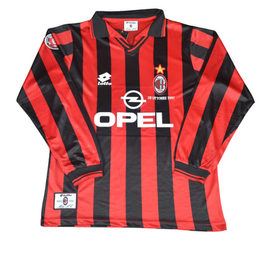 Camisa Milan Manga Longa 97/98 - Versão Retrô "Baresi" Nº 6