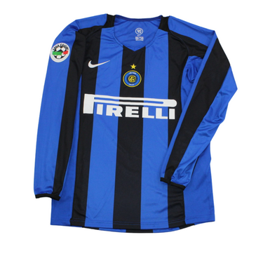 Camisa Inter de Milão Manga Longa 04/05 - Versão Retrô "Zanetti" Nº 4