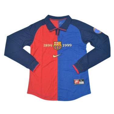 Camisa Barcelona Manga Longa Home 98/99 - Versão Retrô