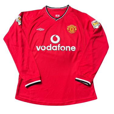 Camisa Manchester United Manga Longa 00/01 - Versão Retrô "Beckham" Nº 7