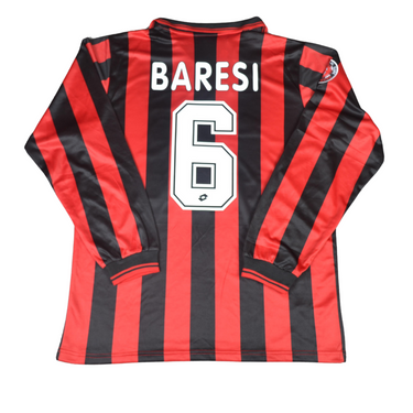 Camisa Milan Manga Longa 97/98 - Versão Retrô "Baresi" Nº 6