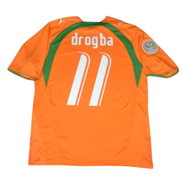 Camisa Retrô Costa do Marfim Home Copa do Mundo Versão 2006 "Drogba" N°11