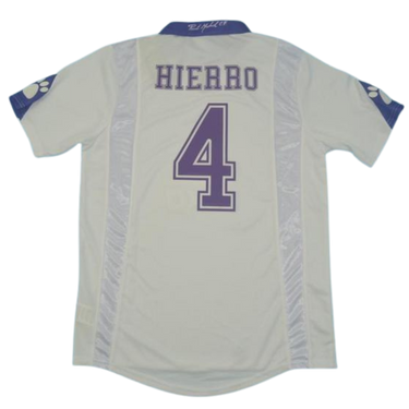 Camisa Real Madrid Home 97/98 - Versão Retrô "Hierro" Nº 4