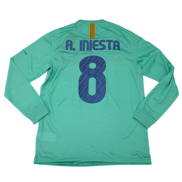 Camisa Barcelona Manga Longa 10/11 - Versão Retrô "Iniesta" Nº 8