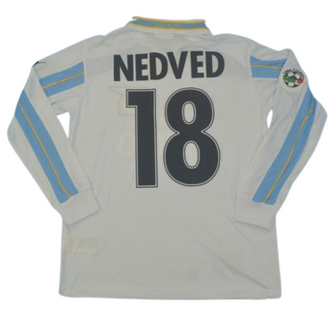 Camisa Lazio Manga Longa 99/00 - Versão Retrô "Nedved" Nº 18