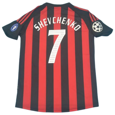 Camisa Retrô Milan Home UCL Versão 02/03 "Shevchenko" N°.7