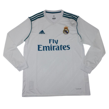 Camisa Real Madrid Manga Longa Home 17/18 - Versão Retrô