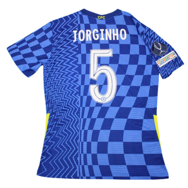 Camisa Chelsea UEFA Super Cup 21/22 - Versão Retrô "Jorginho" Nº 5