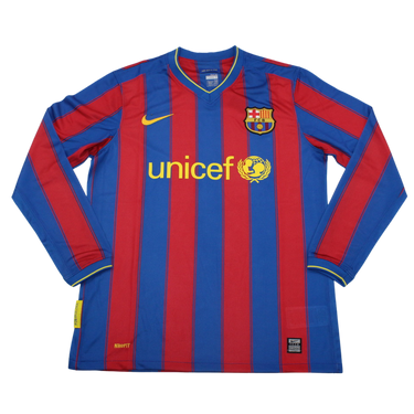 Camisa Barcelona Manga Longa Home 09/10 - Versão Retrô