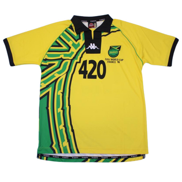 Camisa Jamaica Home 1998 - Versão Retrô "Bob Marley" N° 420