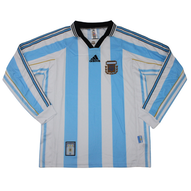 Camisa Argentina Manga Longa Home 1998 - Versão Retrô