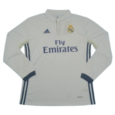 Camisa Real Madrid Manga Longa Home 16/17 - Versão Retrô