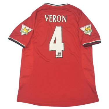 Camisa Manchester United Home 00/02 - Versão Retrô "Veron" Nº 4