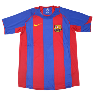 Camisa Barcelona Home 04/05 - Versão Retrô "Ronaldinho" Nº 10