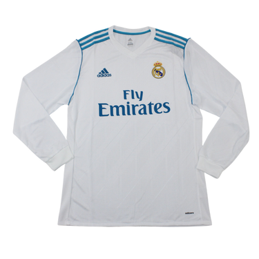 Camisa Real Madrid Manga Longa Home 17/18 - Versão Retrô