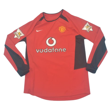 Camisa Manchester United Manga Longa 02/03 - Versão Retrô "Beckham" Nº 7