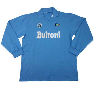 Camisa Napoli Manga Longa Home 86/87 - Versão Retrô Nº 10