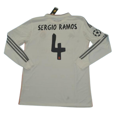 Camisa Real Madrid Manga Longa 13/14 - Versão Retrô "Sergio Ramos" Nº 4