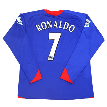 Camisa Manchester United Manga Longa 05/06 - Versão Retrô "Cristiano Ronaldo" Nº 7