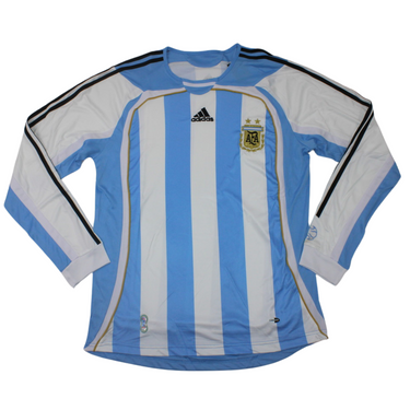 Camisa Argentina Manga Longa Home 2006 - Versão Retrô