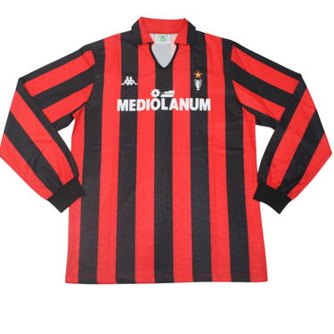 Camisa Milan Manga Longa Home 89/90 - Versão Retrô