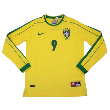 Camisa Brasil Manga Longa 1998 - Versão Retrô "Ronaldo" Nº 9